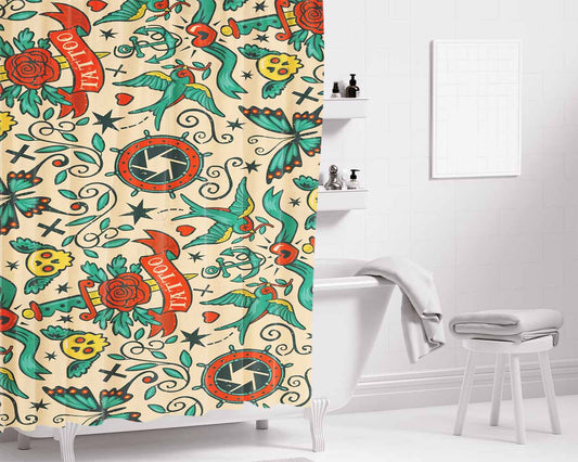 Pattern Bathroom Shower Curtain Fabric Waterproof | 66 X 72 Inch
