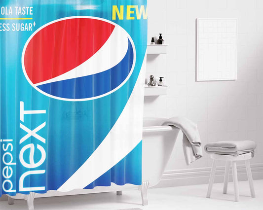 Pepsi Co Bathroom Shower Curtain Fabric Waterproof | 66 X 72 Inch
