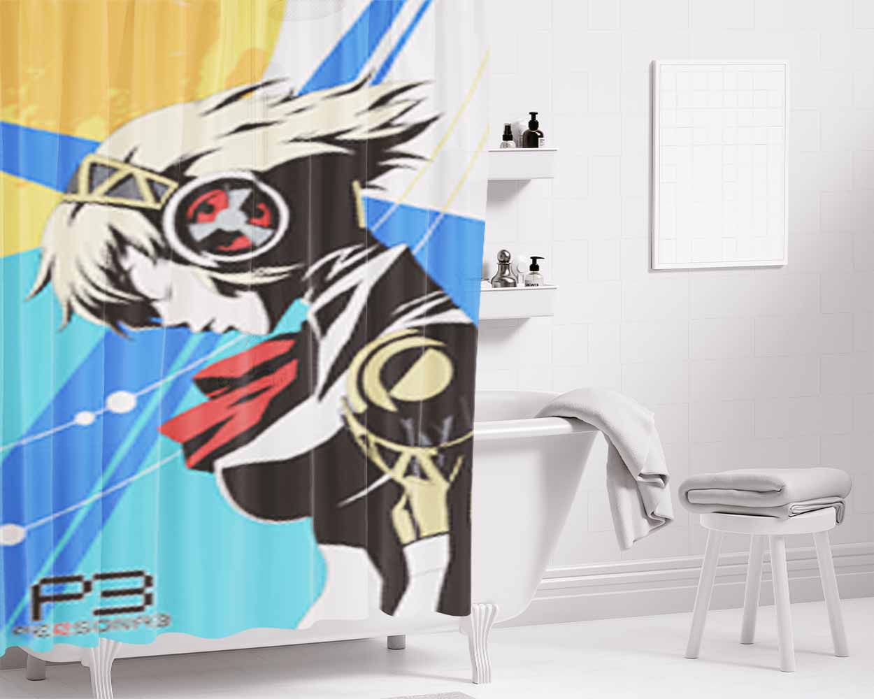 Persona 3 Aigis Bathroom Shower Curtain Fabric Waterproof | 66 X 72 Inch
