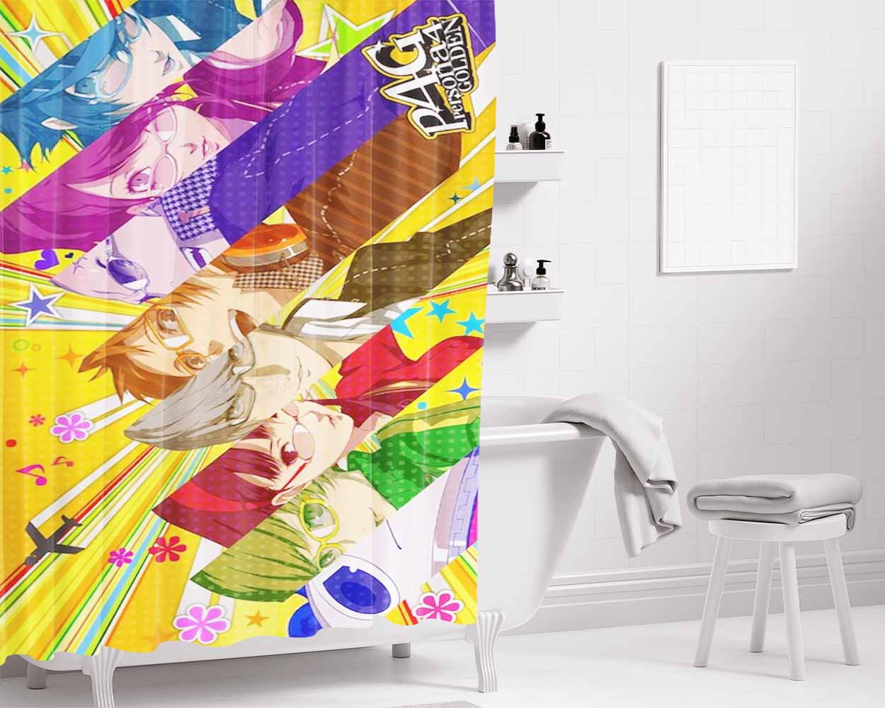 Persona Bathroom Shower Curtain Fabric Waterproof | 66 X 72 Inch