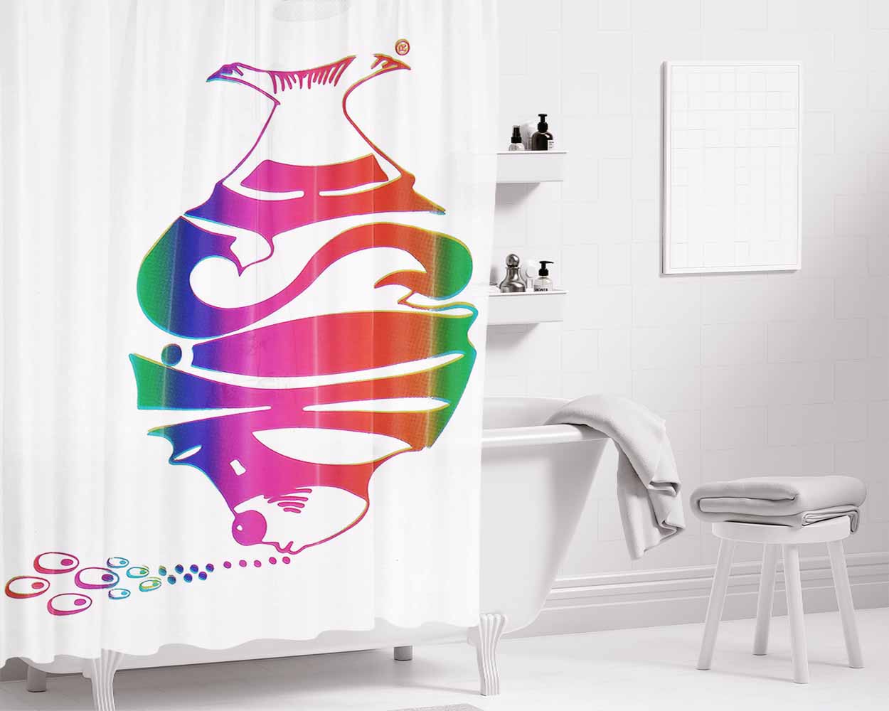 Phish Band Bathroom Shower Curtain Fabric Waterproof | 66 X 72 Inch