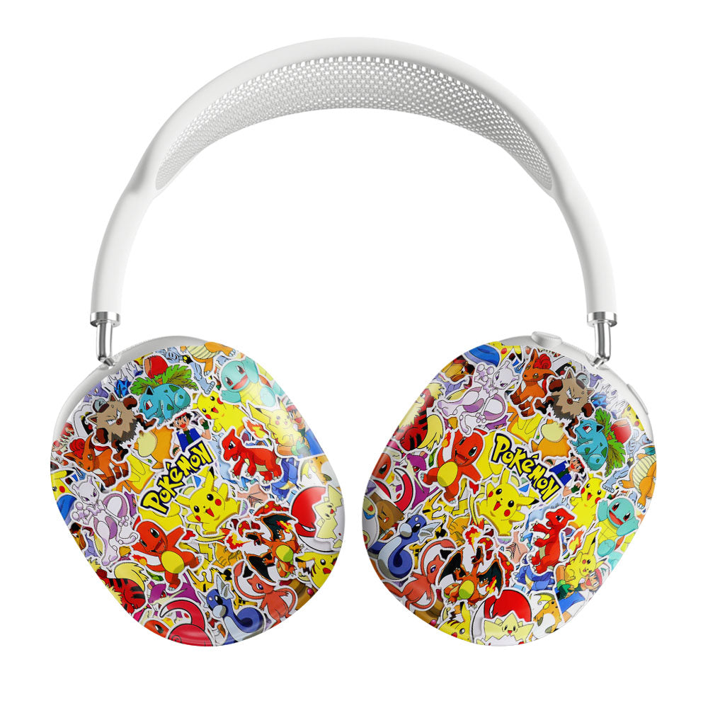 All Pokemon Cartoon Creature Characters Sticker Collage Airpods Max Tough Case