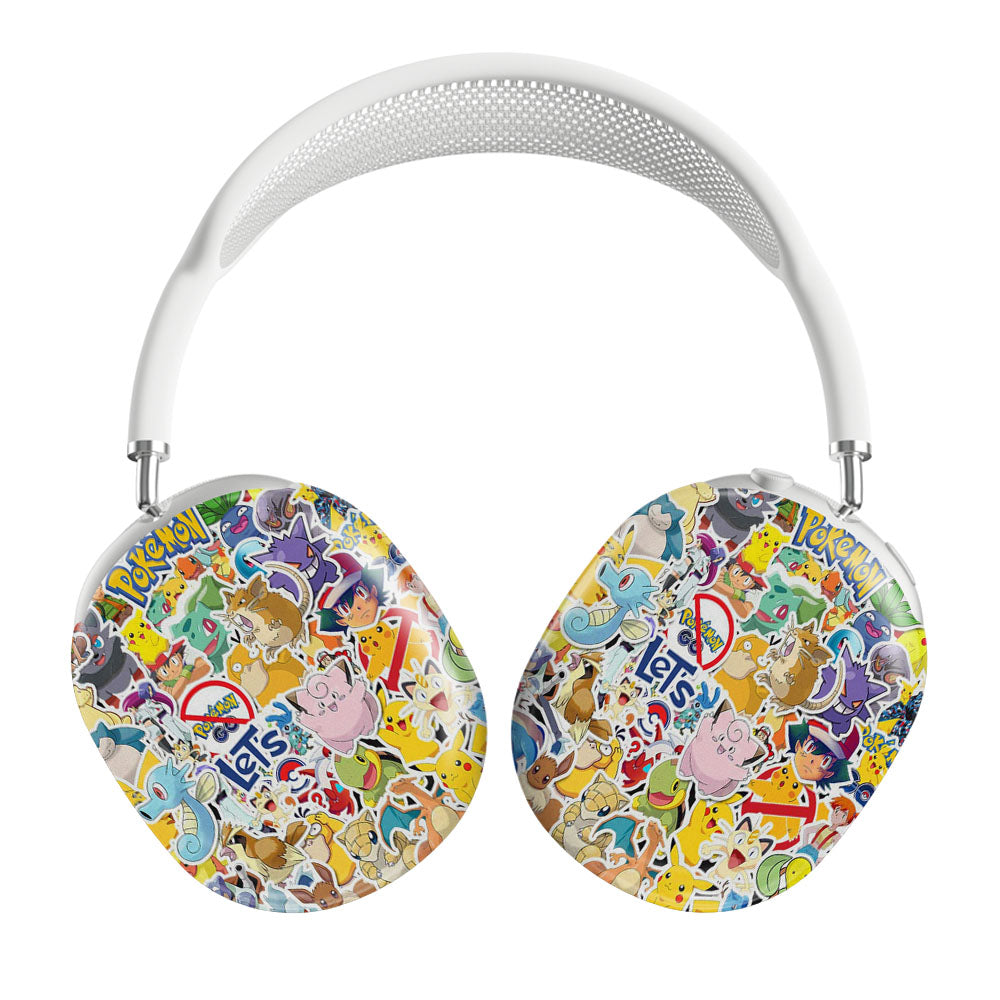 Cute All Pokemon Cartoon Characters Sticker Collection Airpods Max Tough Case