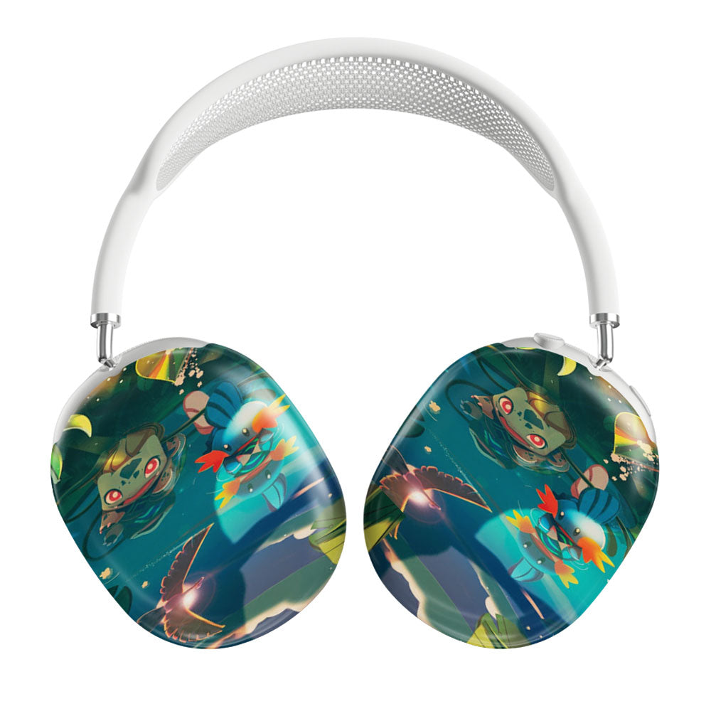 Cute Pokemon Bulbasaur And Mudkip Airpods Max Tough Case