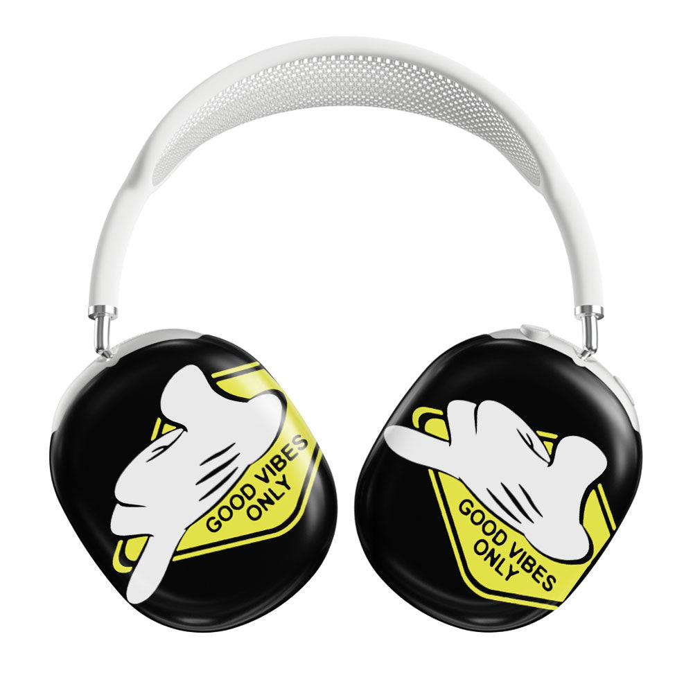 Disney Cartoon Mickey Hand Funny Quote Good Vibes Airpods Max Tough Case