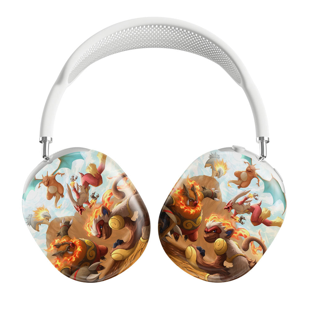 Fire Blast Pokemon Art Airpods Max Tough Case