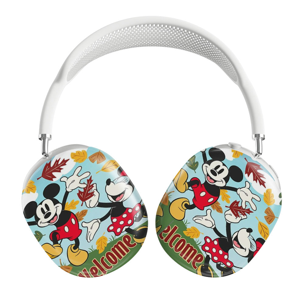 Happy Fall Leaves Mickey And Minnie Airpods Max Tough Case