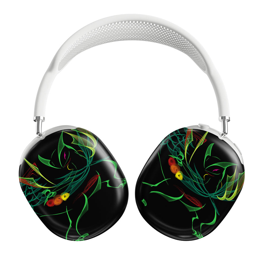 Mega Sceptile Pokemon Line Art On Black Airpods Max Tough Case