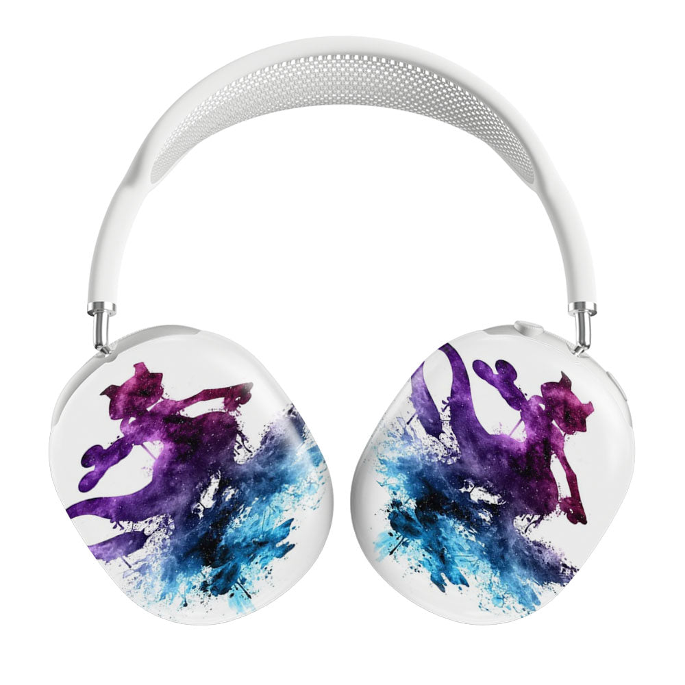 Mewtwo Galaxy Pokemon Silhouette Art Airpods Max Tough Case