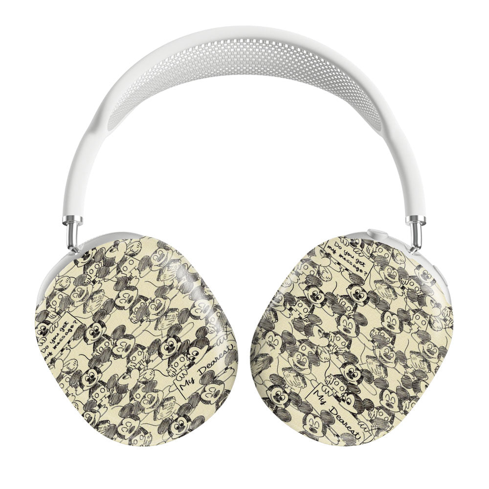 Mickey Mouse Pattern Canvas Silhouette Airpods Max Tough Case
