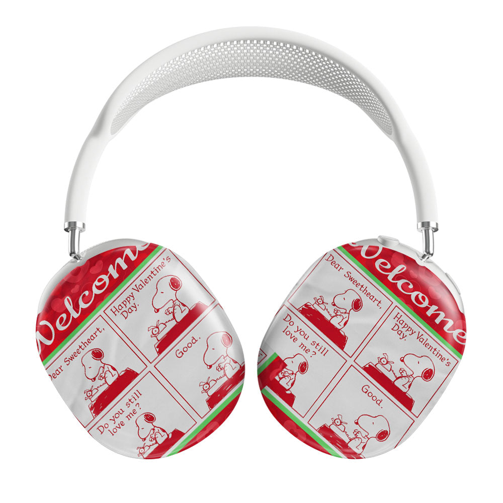 Peanuts Comic Strip Valentine Snoopy Airpods Max Tough Case