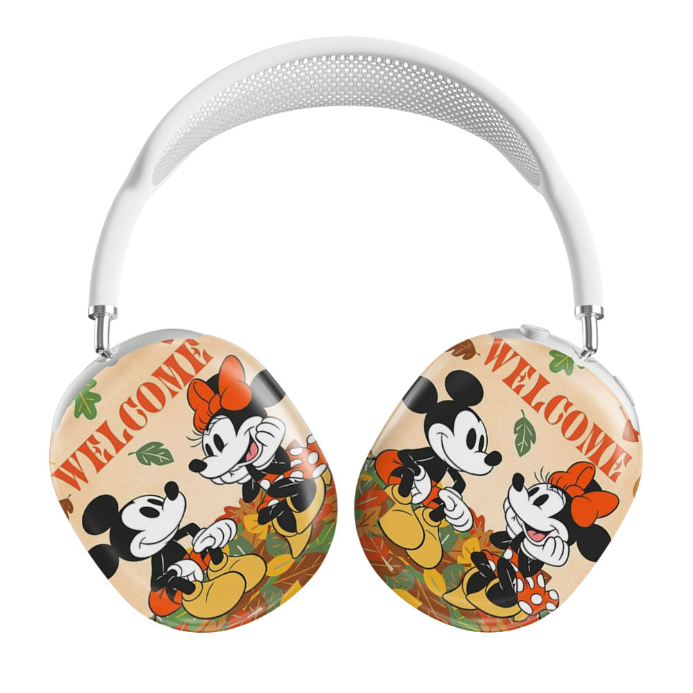 Welcome Fall Leaf Pile Mickey And Minnie Airpods Max Tough Case