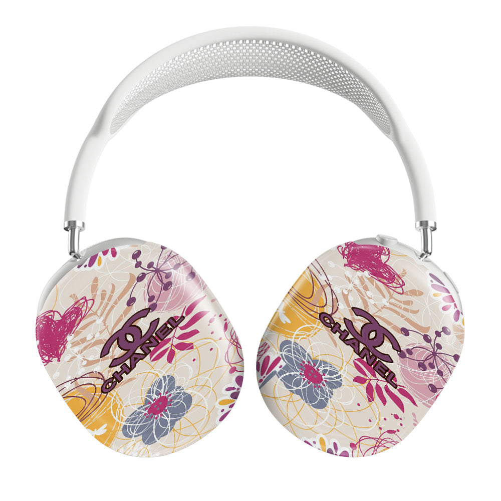 Chanel Latte Colour Mix Floral Airpods Max Tough Case