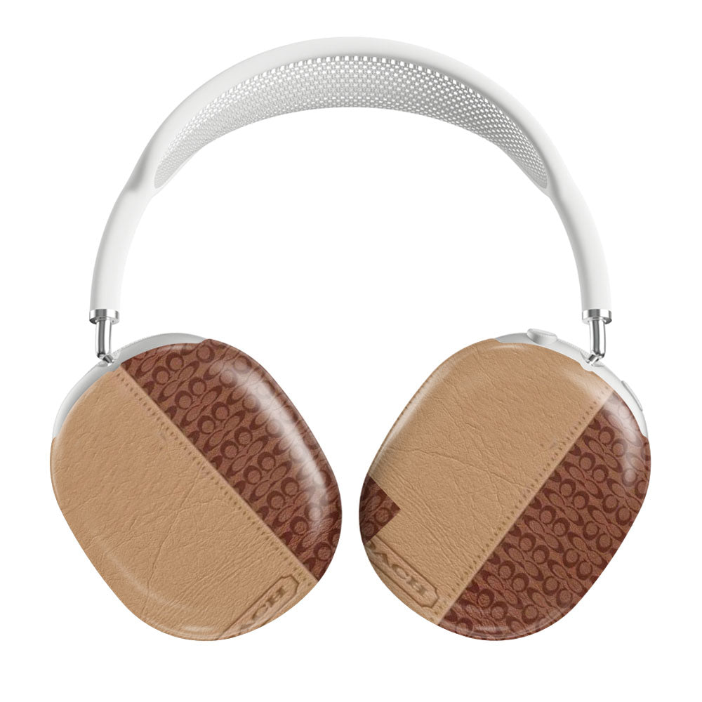 Coach New York Brown Leather Airpods Max Tough Case
