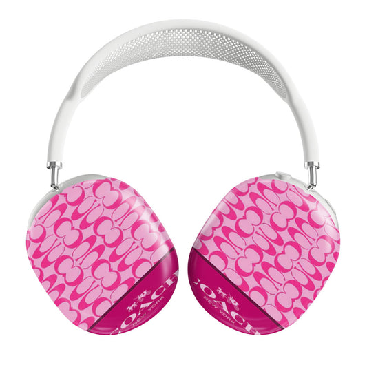 Coach New York Pink Pattern Airpods Max Tough Case