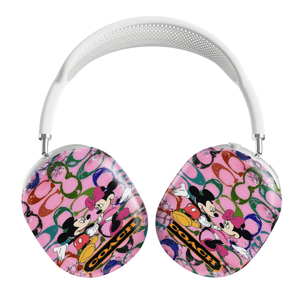 Coach Pink Flower Mickey Minnie Airpods Max Tough Case