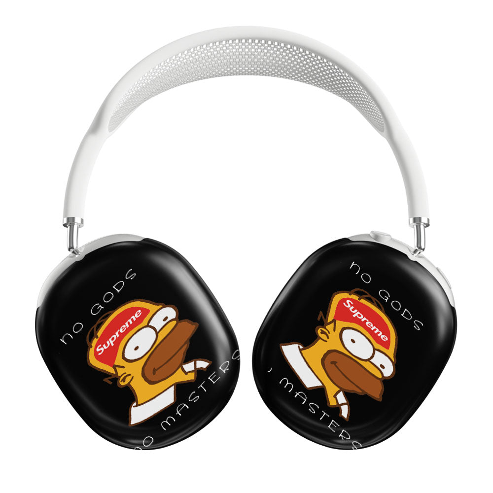 Homer Simpson Supreme No Gods No Masters Black Airpods Max Tough Case