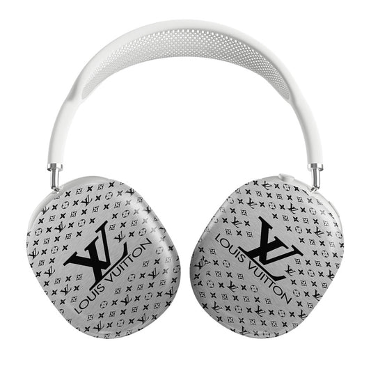 Louis Vuitton Logo Silver Airpods Max Tough Case
