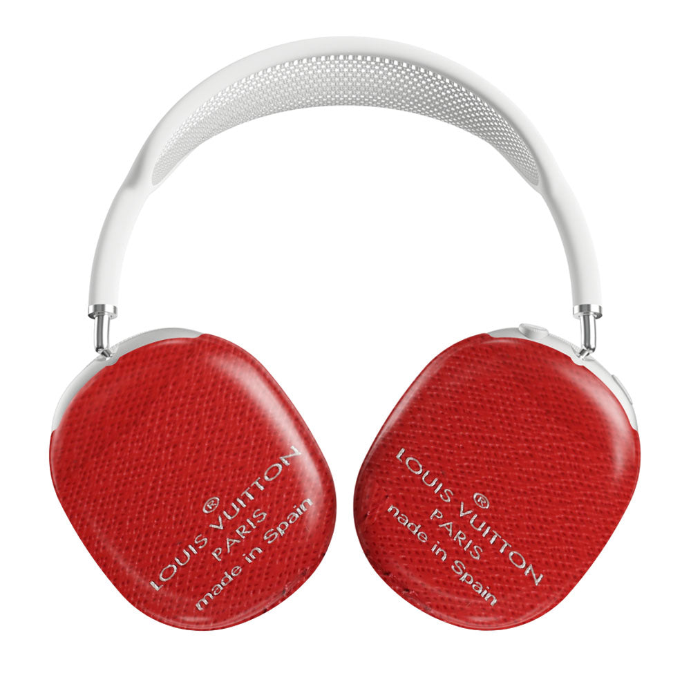 Louis Vuitton Paris Red Leather Airpods Max Tough Case