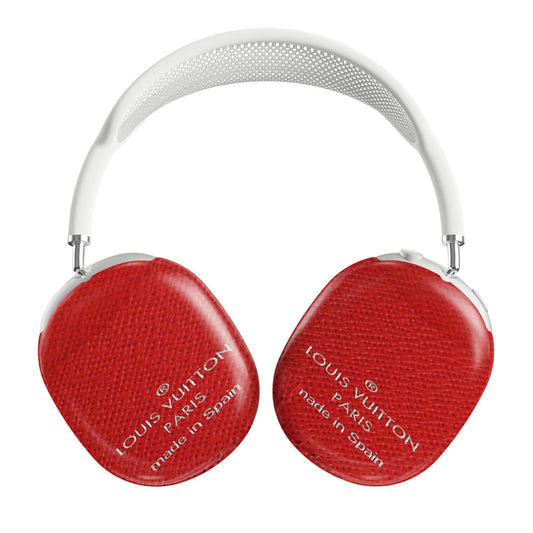 Louis Vuitton Paris Red Leather Airpods Max Tough Case