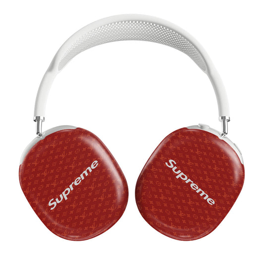 Red Supreme Louis Vuitton Airpods Max Tough Case