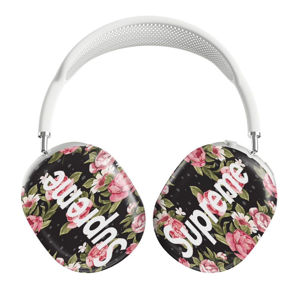 Supreme Flower Black Airpods Max Tough Case