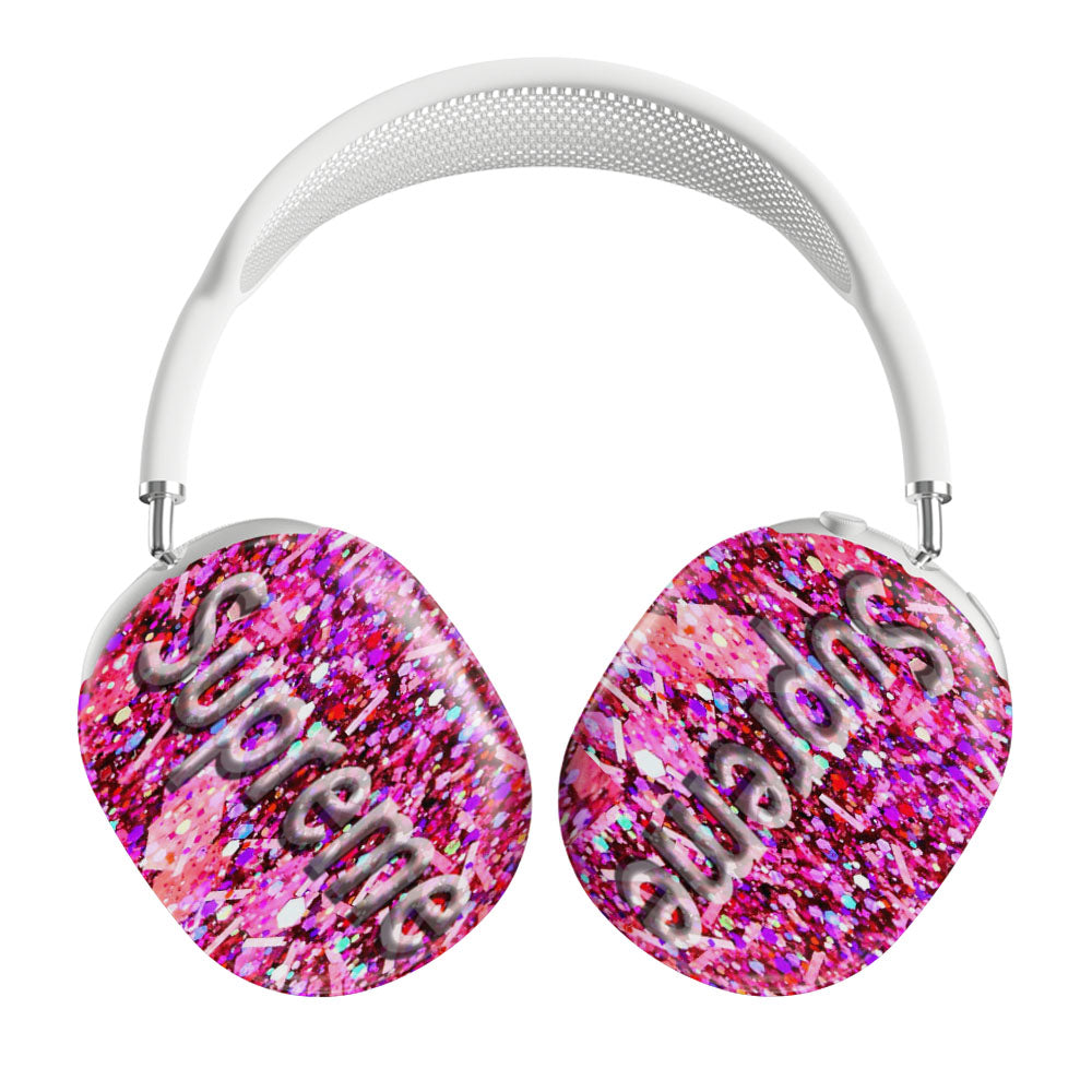 Supreme Gliter Pink Rose Airpods Max Tough Case