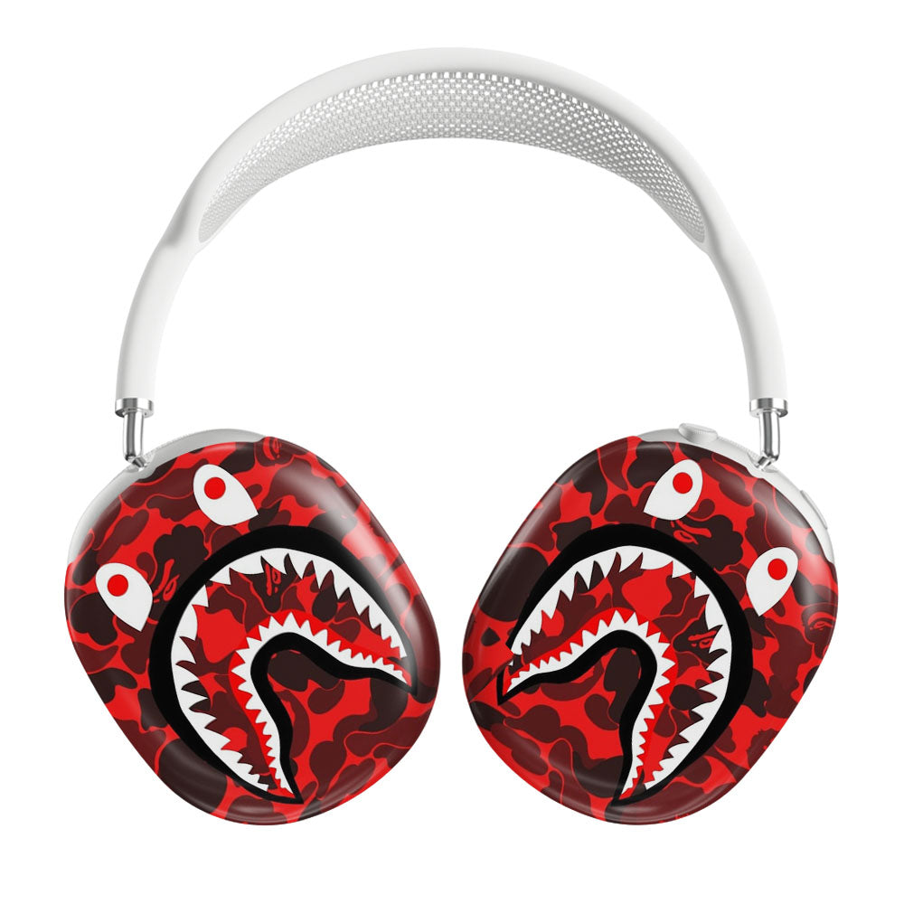 The Red Shark Bape Camo Airpods Max Tough Case