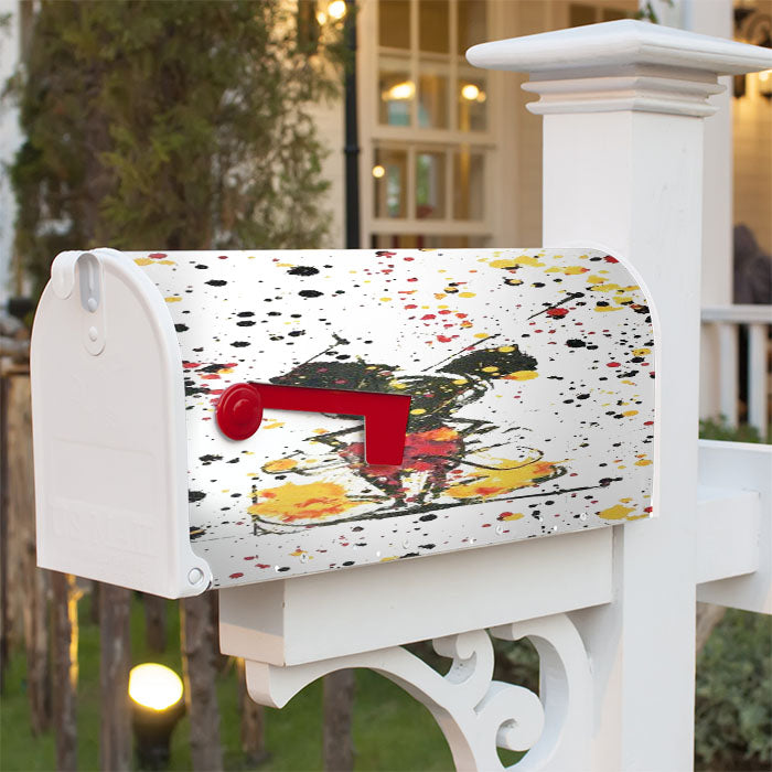Abstract Painting Mickey Mouse Wallpaper Magnetic Mailbox Cover 18" X 21" Outdoor Decor
