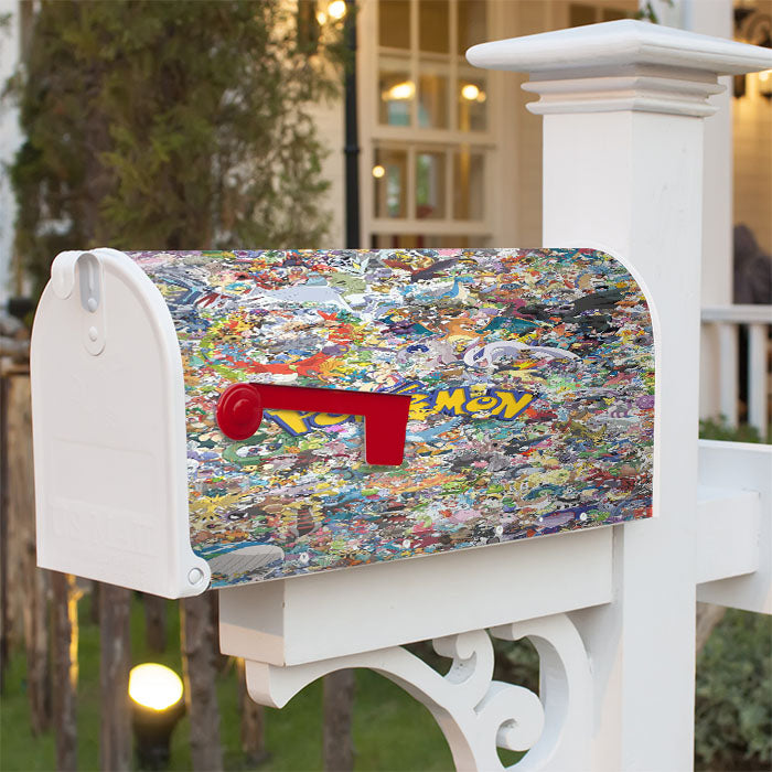All Character Pokemon Magnetic Mailbox Cover 18" X 21" Outdoor Decor