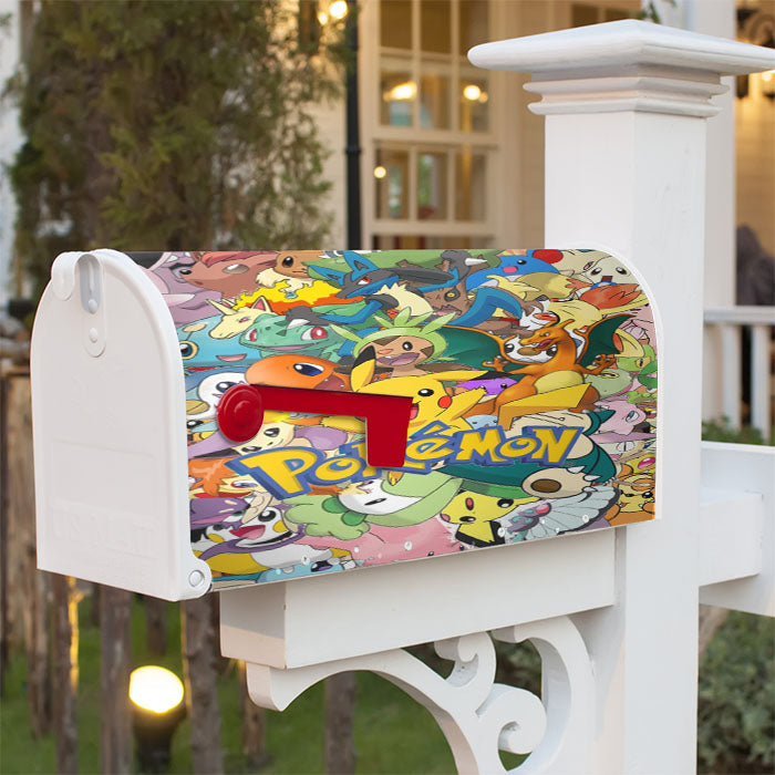 All Pokemon Magnetic Mailbox Cover 18" X 21" Outdoor Decor
