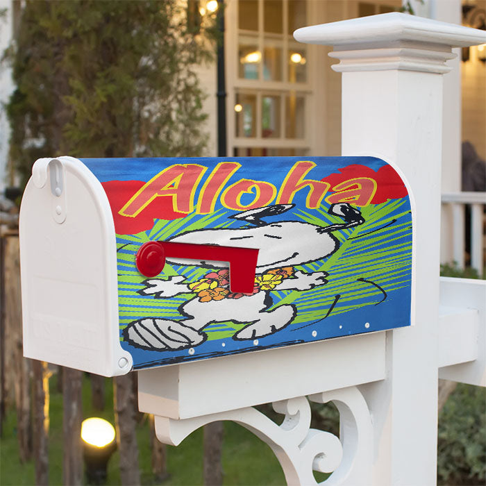 Aloha Snoopy Summer Magnetic Mailbox Cover 18" X 21" Outdoor Decor