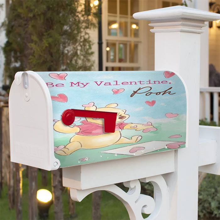 Be My Valentine, Pooh Magnetic Mailbox Cover 18" X 21" Outdoor Decor