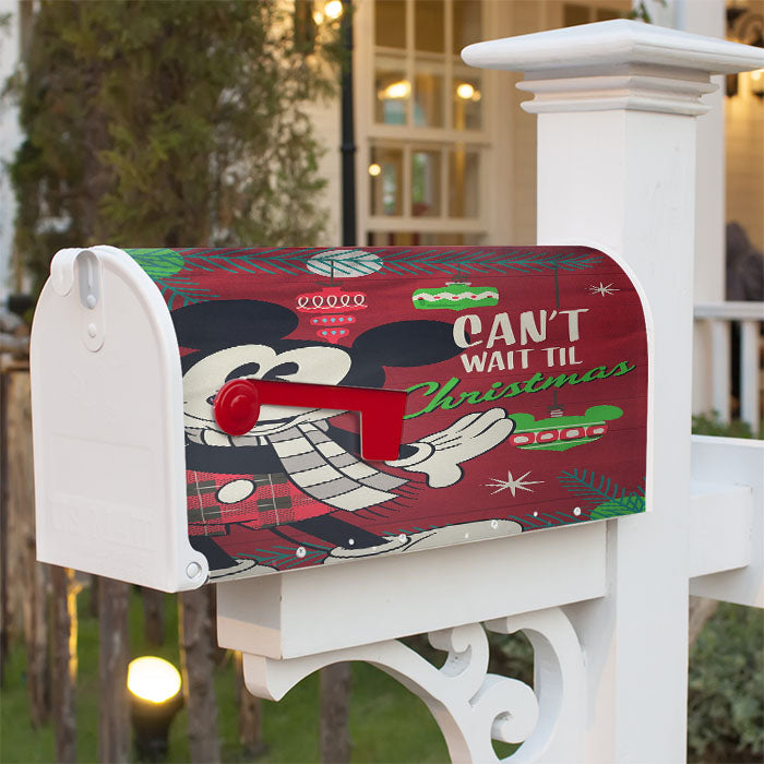 Disney Can'T Wait Til Christmas Mickey Magnetic Mailbox Cover 18" X 21" Outdoor Decor