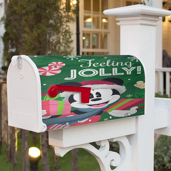 Disney Feeling Jolly Mickey Mouse Magnetic Mailbox Cover 18" X 21" Outdoor Decor