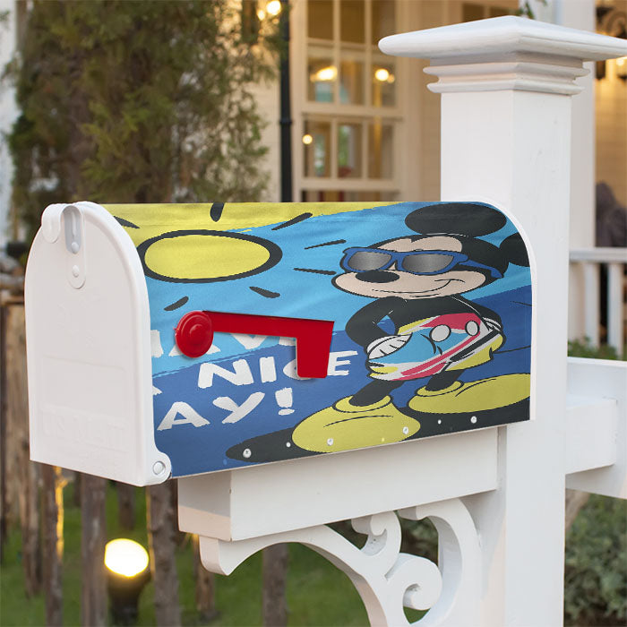 Disney Have A Nice Day Sunny Mickey Magnetic Mailbox Cover 18" X 21" Outdoor Decor