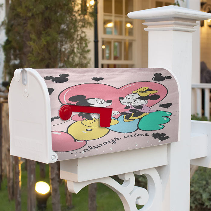 Disney Love Always Wins Mickey & Minnie Magnetic Mailbox Cover 18" X 21" Outdoor Decor