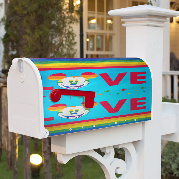 Disney Love Is Love Pride Mickey Magnetic Mailbox Cover 18" X 21" Outdoor Decor
