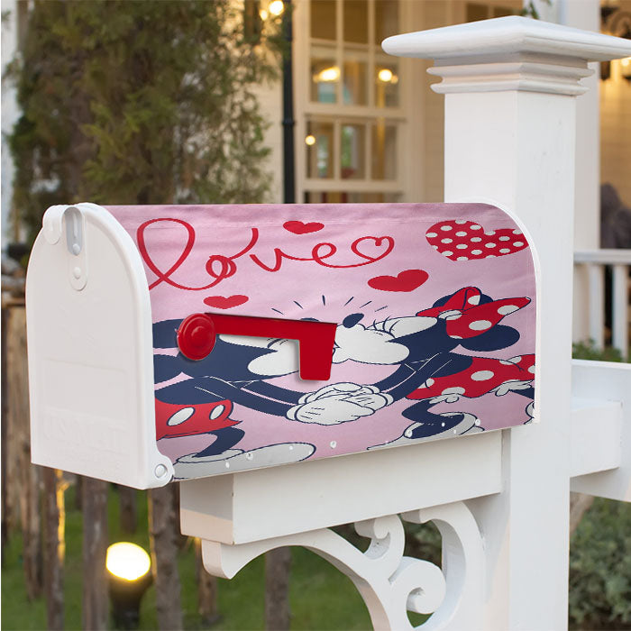 Disney Mickey And Minnie Love Magnetic Mailbox Cover 18" X 21" Outdoor Decor