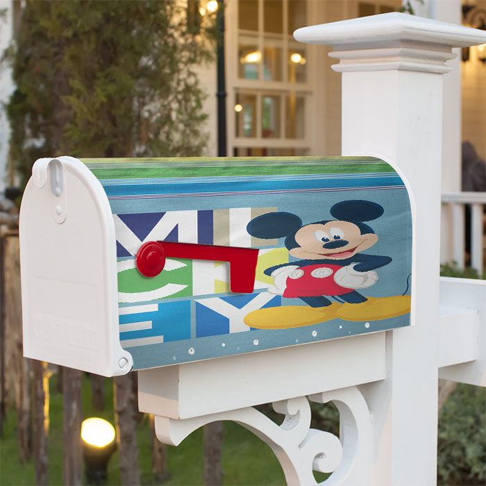 Disney Mickey Blocks Magnetic Mailbox Cover 18" X 21" Outdoor Decor