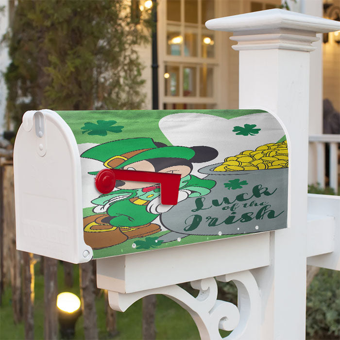 Disney Mickey Luck Of The Irish Magnetic Mailbox Cover 18" X 21" Outdoor Decor