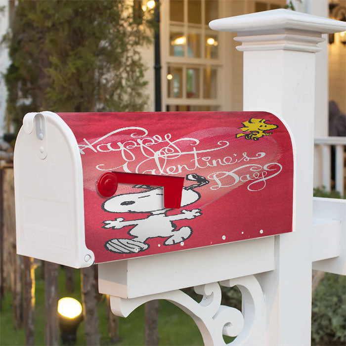 Happy Valentine'S Day Snoopy Magnetic Mailbox Cover 18" X 21" Outdoor Decor