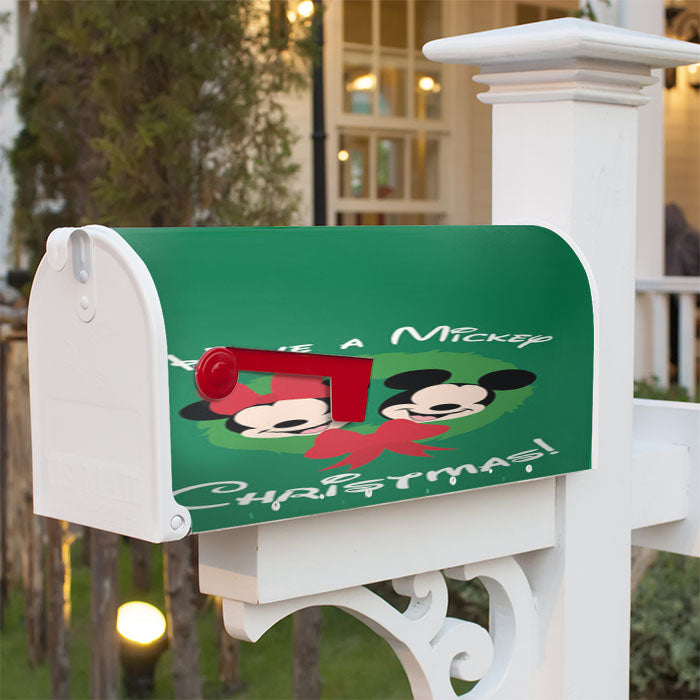 Have A Mickey Christmas Magnetic Mailbox Cover 18" X 21" Outdoor Decor