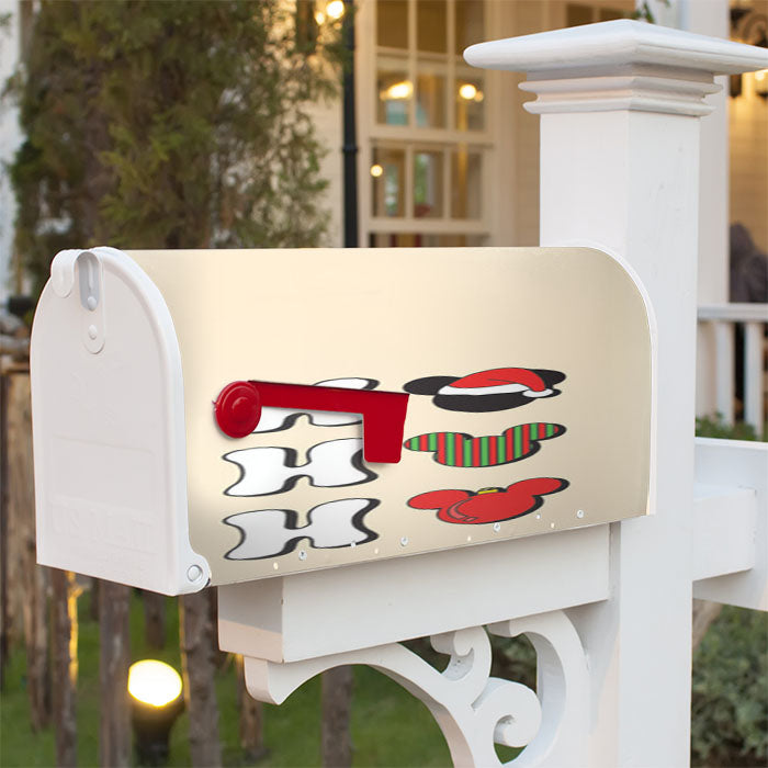 Ho Ho Ho Mickey Magnetic Mailbox Cover 18" X 21" Outdoor Decor