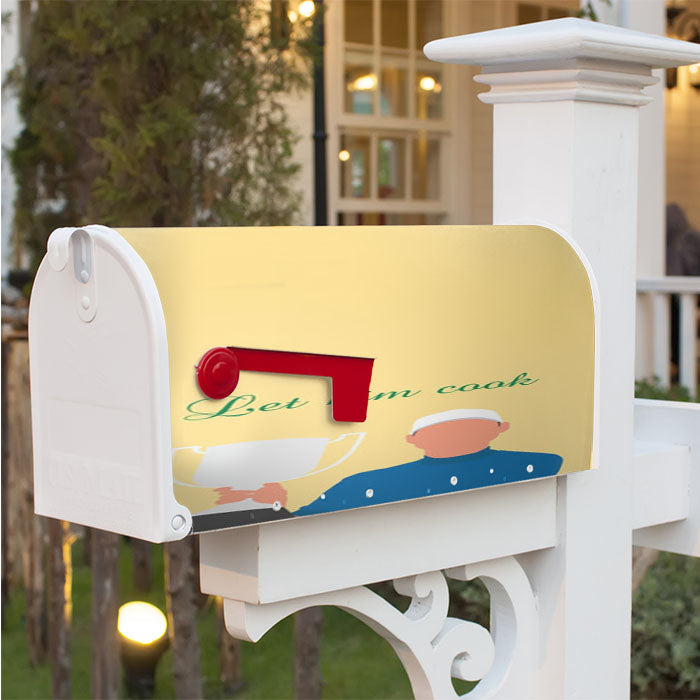 Let Him Cook Magnetic Mailbox Cover 18" X 21" Outdoor Decor