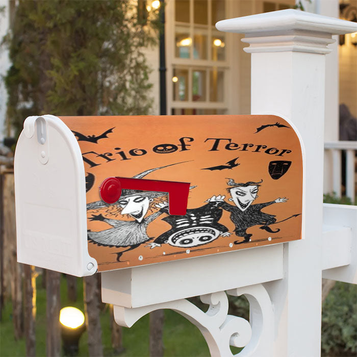 Lock, Shock, And Barrel Trio Of Terror Magnetic Mailbox Cover 18" X 21" Outdoor Decor