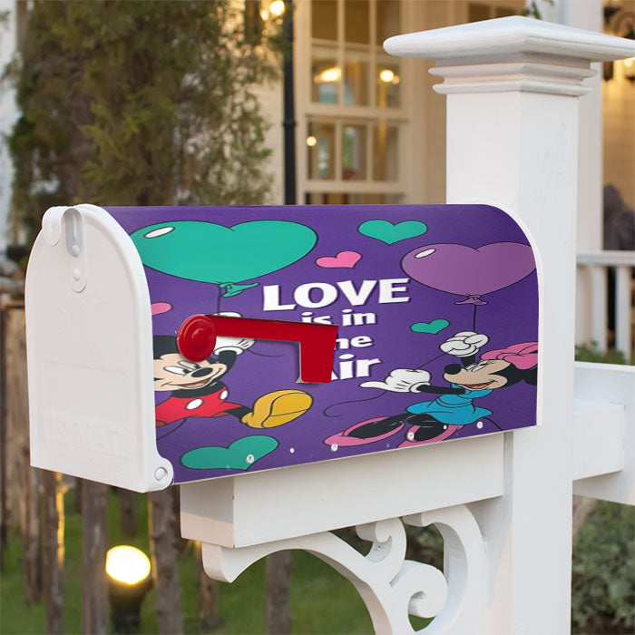 Love Is In The Air Mickey & Minnie Magnetic Mailbox Cover 18" X 21" Outdoor Decor