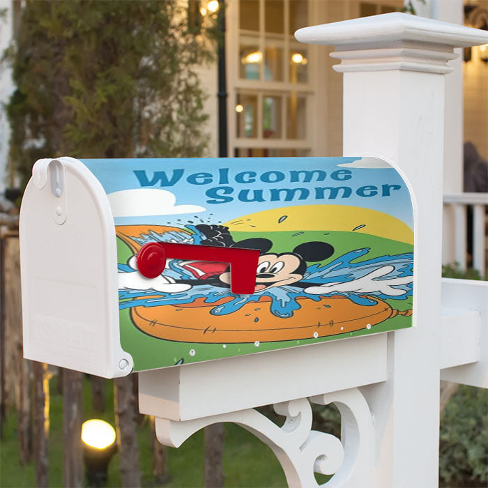Make A Splash Mickey Magnetic Mailbox Cover 18" X 21" Outdoor Decor