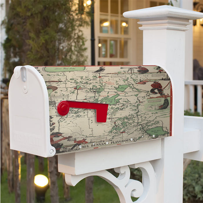Map Of Minnesota From 1936 Magnetic Mailbox Cover 18" X 21" Outdoor Decor