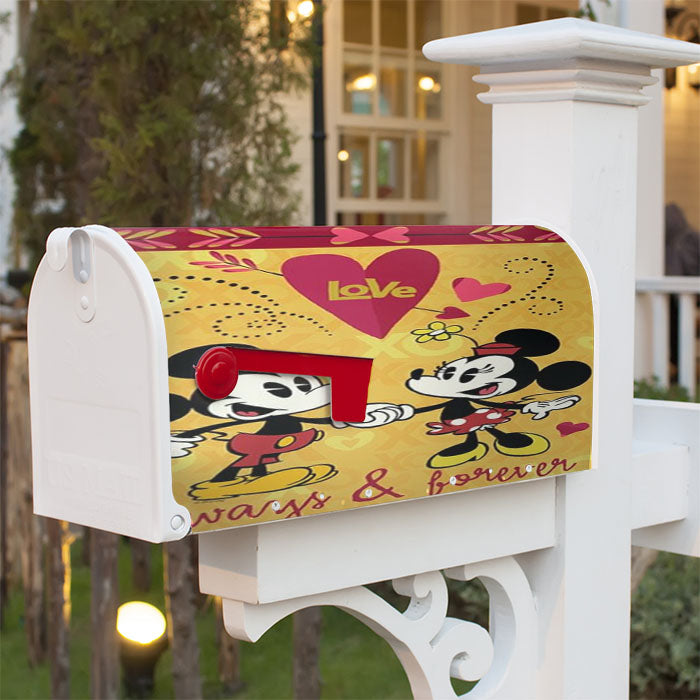 Mickey And Minnie Always Magnetic Mailbox Cover 18" X 21" Outdoor Decor